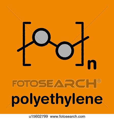 Stock Photo - Polyethylene polymer chemical structure, illustration. Fotosearch