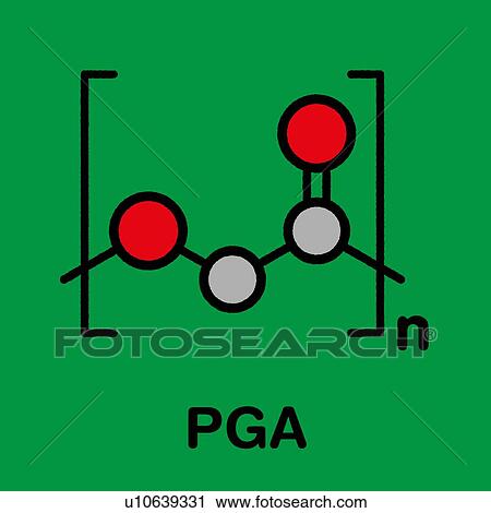 Stock Image - Polyglycolide biodegradable polymer chemical structure. Fotosearch