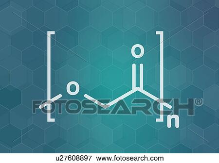 Stock Photo - Polyglycolide biodegradable polymer, illustration. Fotosearch