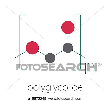 Stock Photography - Polyglycolide biodegradable polymer, illustration. Fotosearch