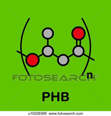Stock Photo - Polyhydroxybutyrate biodegradable plastic chemical structure. Fotosearch