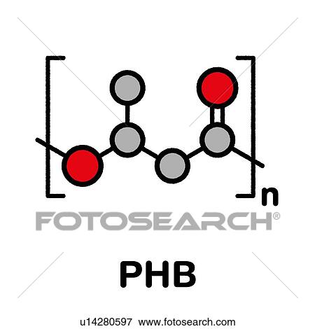 Stock Photo - Polyhydroxybutyrate biodegradable plastic chemical structure. Fotosearch