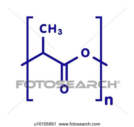 Stock Image - Polylactic acid bioplastic chemical structure, illustration. Fotosearch