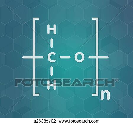 Stock Image - Polyoxymethylene polymer chemical structure, illustration. Fotosearch