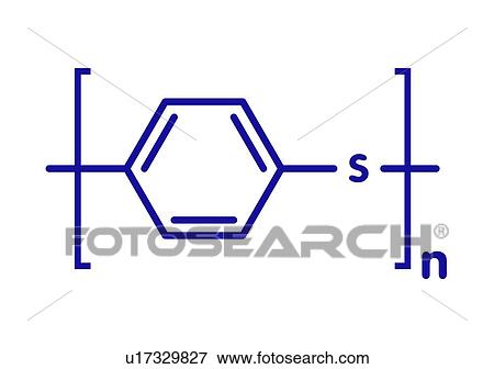 Stock Photo - Polyphenylene sulfide polymer chemical structure. Fotosearch