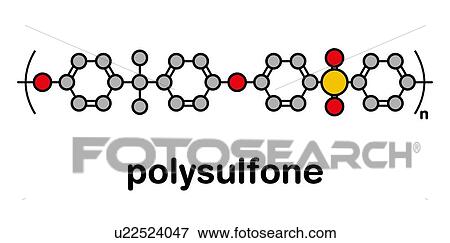 Stock Photo - Polysulfone basic chemical structure, illustration. Fotosearch