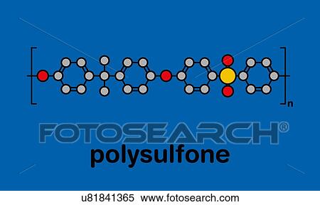 Stock Photography - Polysulfone basic chemical structure, illustration. Fotosearch