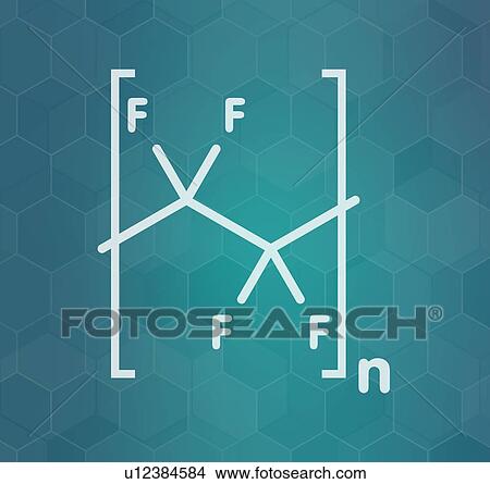 Polytetrafluoroethylene PTFE polymer chemical structure View Large Photo Image Picture - Polytetrafluoroethylene PTFE polymer chemical structure. Fotosearch