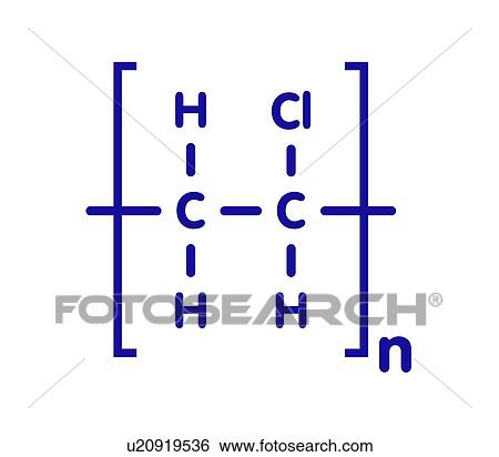 Stock Photograph - Polyvinyl chloride polymer chemical structure, illustration. Fotosearch