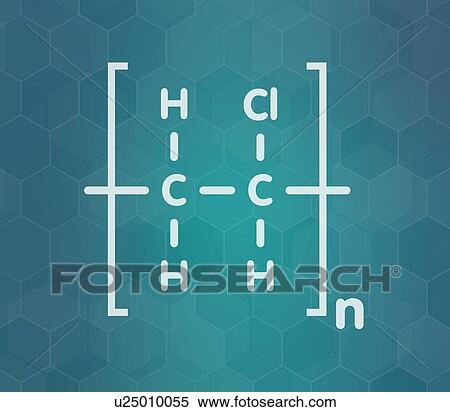 Stock Photography - Polyvinyl chloride polymer chemical structure, illustration. Fotosearch