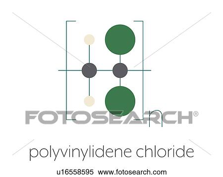 Stock Photography - Polyvinylidene chloride polymer chemical structure. Fotosearch