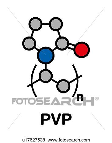 Polyvinylpyrrolidone polymer chemical structure View Large Photo Image Stock Photo - Polyvinylpyrrolidone polymer chemical structure. Fotosearch