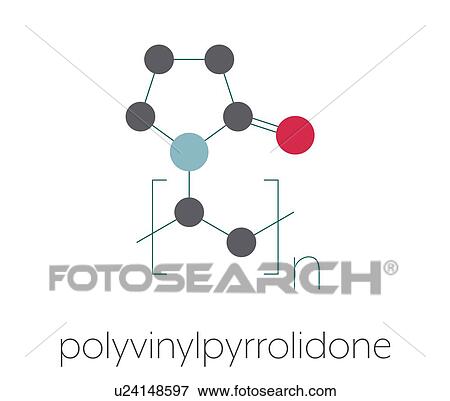 Polyvinylpyrrolidone polymer chemical structure View Large Photo Image Stock Photo - Polyvinylpyrrolidone polymer chemical structure. Fotosearch