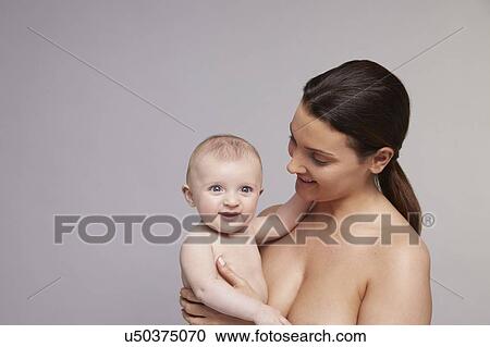 Portrait of mother and baby View Large Photo Image Stock Image - Portrait of mother and baby. Fotosearch