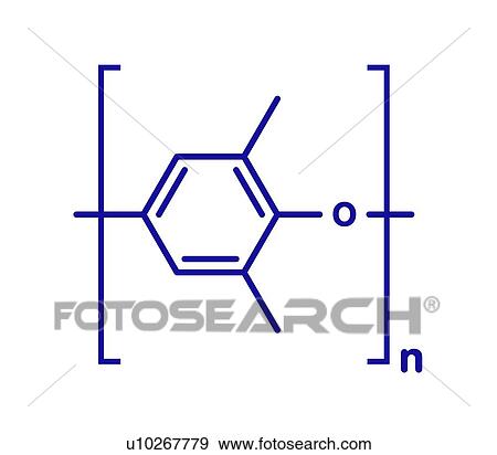 Stock Photo - PPO polymer chemical structure, illustration. Fotosearch