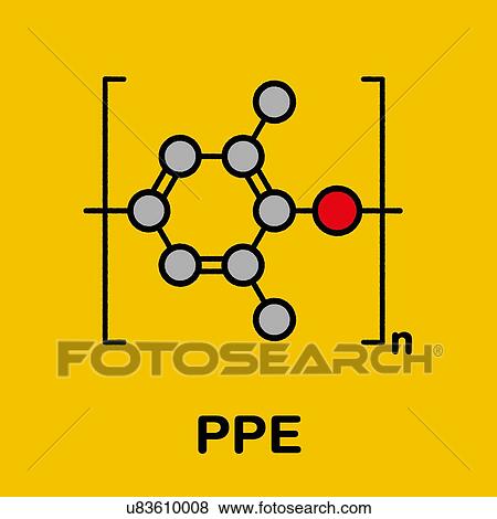 Stock Photo - PPO polymer chemical structure, illustration. Fotosearch