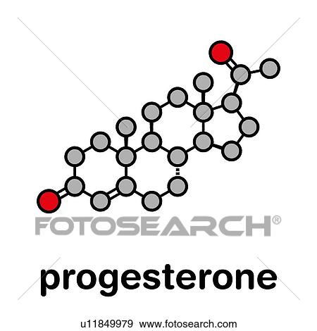 Stock Photo - Progesterone female sex hormone molecule, illustration. Fotosearch