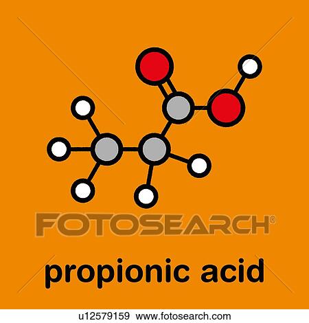 Propionic acid molecule View Large Photo Image Stock Photo - Propionic acid molecule. Fotosearch