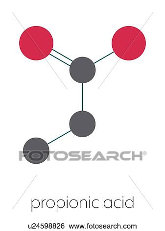 Stock Photograph - Propionic acid molecule. Fotosearch