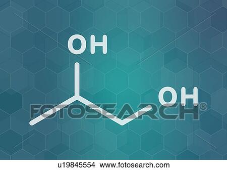 Picture - Propylene glycol molecule. Fotosearch