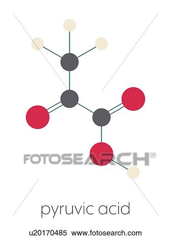 Stock Photography - Pyruvic acid molecule, illustration. Fotosearch