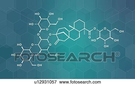 Stock Photo - Rebaudioside A molecule, illustration. Fotosearch