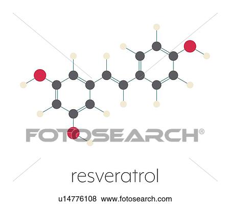 Stock Photo - Resveratrol molecule, illustration. Fotosearch