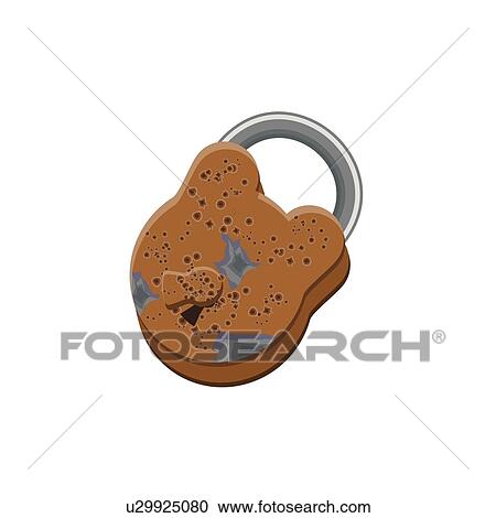 Rusted padlock, illustration View Large Photo Image Stock Image - Rusted padlock, illustration. Fotosearch