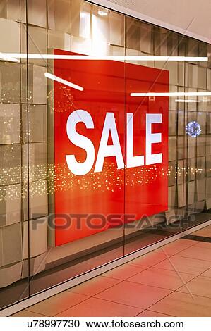 Sale banner in shop window View Large Photo Image Stock Image - Sale banner in shop window. Fotosearch