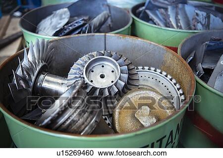 Scrap titanium aircraft parts in titanium recycling plant View Large Photo Image Stock Image - Scrap titanium aircraft parts in titanium recycling plant. Fotosearch