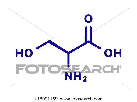 Stock Photo - Serine amino acid molecule, illustration. Fotosearch