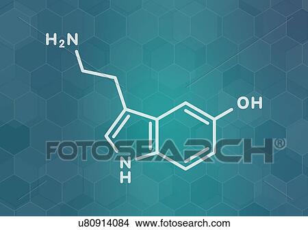 Serotonin neurotransmitter molecule, illustration View Large Photo Image Picture - Serotonin neurotransmitter molecule, illustration. Fotosearch