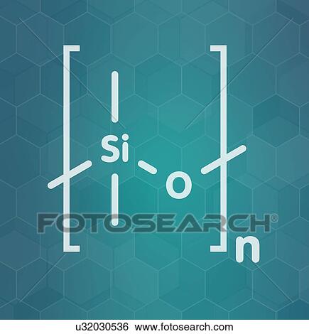 Stock Photograph - Silicone oil chemical structure, illustration. Fotosearch