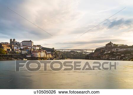 Skyline with Porto Cathedral and Douro River, Porto, Portugal View Large Photo Image Stock Photograph - Skyline with Porto Cathedral and Douro River, Porto, Portugal. Fotosearch