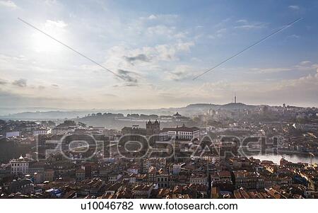 Stock Image - Skyline with Porto Cathedral, Porto, Portugal. Fotosearch