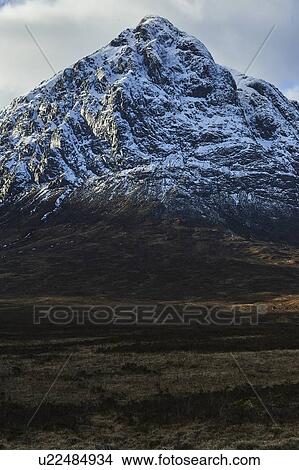 Picture - Snow covered mountain, Scottish Borders, United Kingdom. Fotosearch