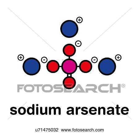Stock Image - Sodium arsenate salt chemical structure, illustration. Fotosearch