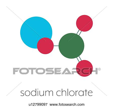 Sodium chlorate salt chemical structure View Large Photo Image Stock Photo - Sodium chlorate salt chemical structure. Fotosearch