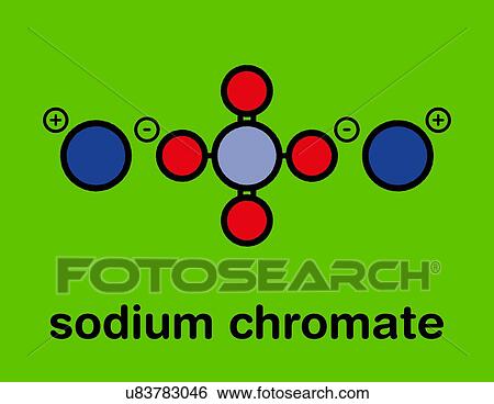 Stock Photograph - Sodium chromate chemical structure. Fotosearch