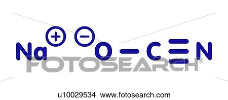 Picture - Sodium cyanate chemical structure. Fotosearch