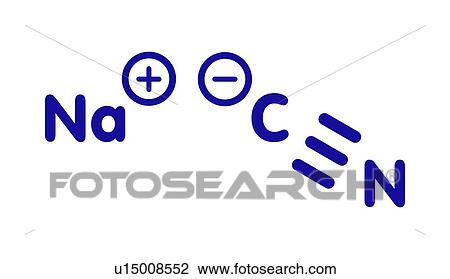 Stock Image - Sodium cyanide chemical structure. Fotosearch