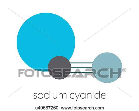 Stock Image - Sodium cyanide chemical structure. Fotosearch