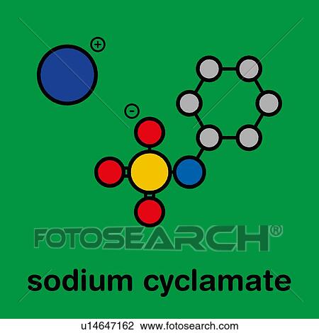 Stock Image - Sodium cyclamate artificial sweetener molecule. Fotosearch