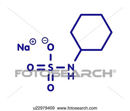 Stock Photo - Sodium cyclamate artificial sweetener molecule. Fotosearch