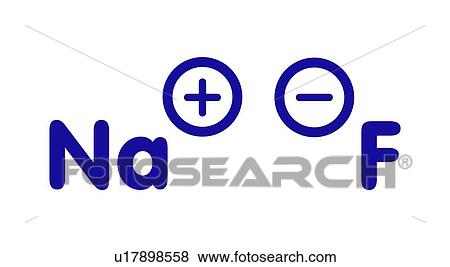 Stock Photo - Sodium fluoride salt chemical structure, illustration. Fotosearch