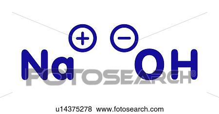 Stock Photo - Sodium hydroxide chemical structure, illustration. Fotosearch