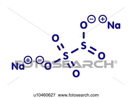 Stock Photo - Sodium metabisulfite chemical structure, illustration. Fotosearch