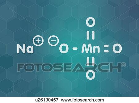 Stock Photo - Sodium permanganate chemical structure, illustration. Fotosearch