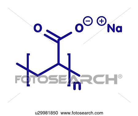 Sodium polyacrylate polymer chemical structure, illustration View Large Photo Image Stock Image - Sodium polyacrylate polymer chemical structure, illustration. Fotosearch