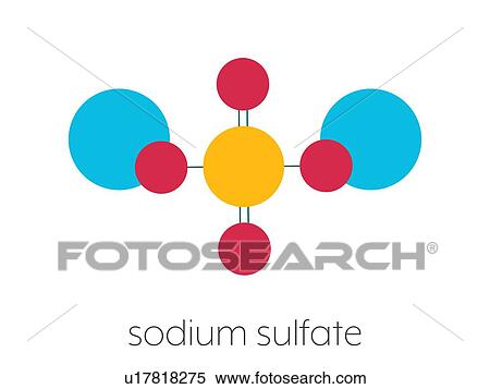 Stock Photography - Sodium sulfate chemical structure, illustration. Fotosearch